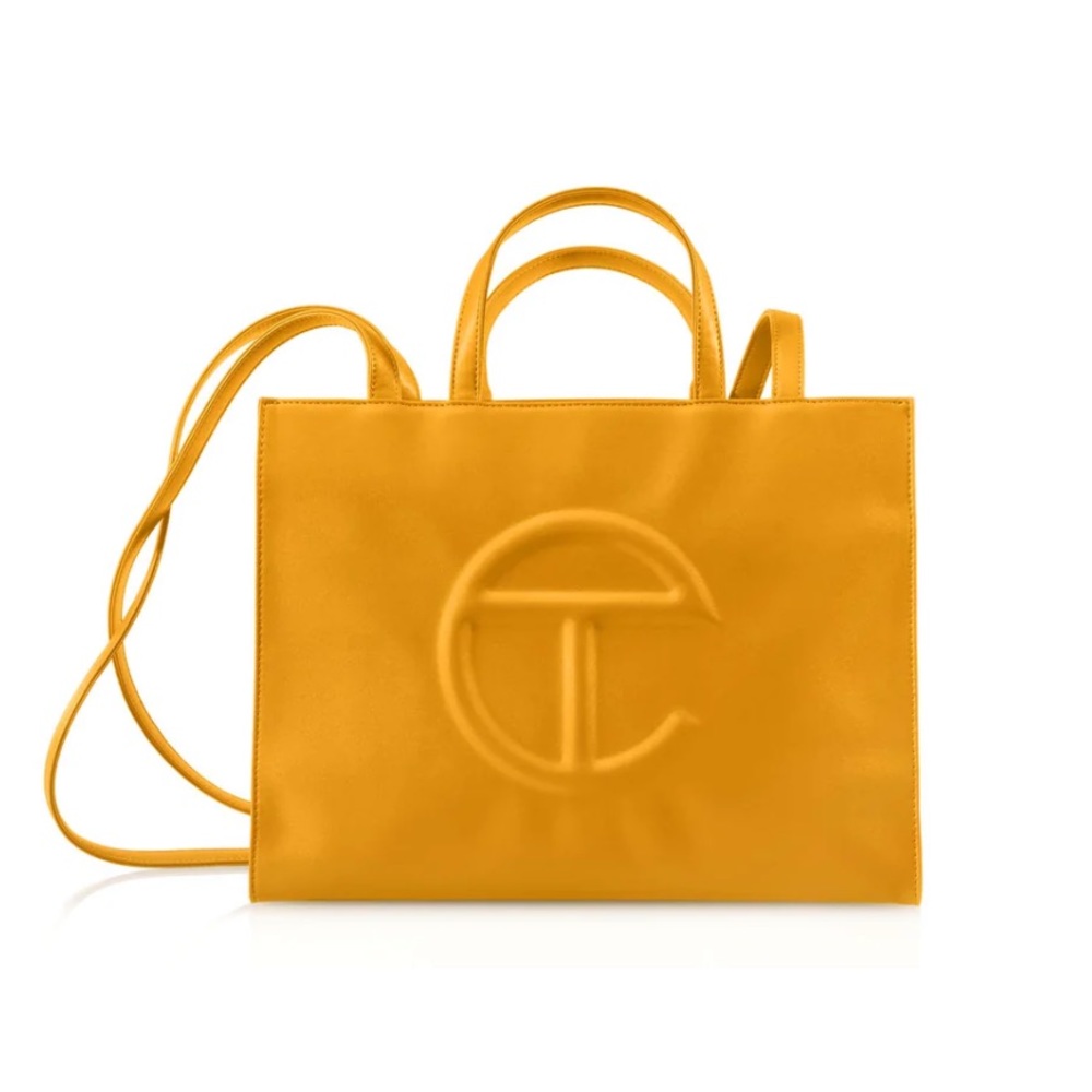 Authentic NWT Telfar Medium Mustard Purse Bag Tote